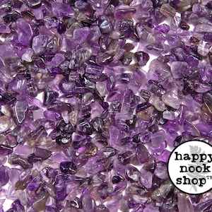 Amethyst Crystal Chips, TUMBLED Healing Gemstones, New Age Polished Semi-Precious Rocks, Stones, DIY Orgonite Supply, Ships from USA