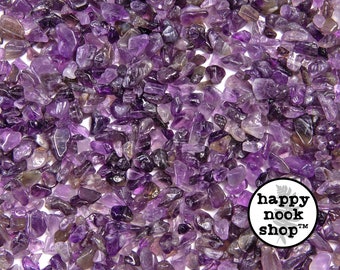 Amethyst Crystal Chips, TUMBLED Healing Gemstones, New Age Polished Semi-Precious Rocks, Stones, DIY Orgonite Supply, Ships from USA