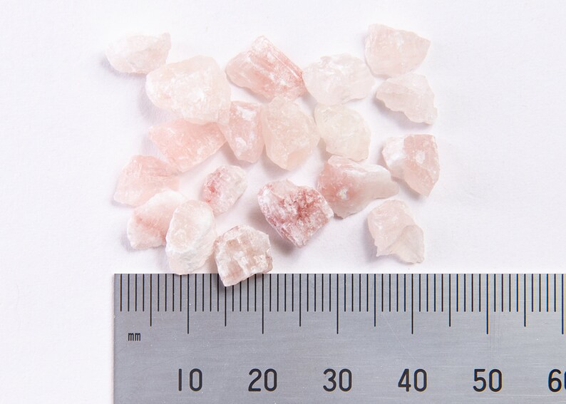 Pink Calcite Rough Crushed Pink Calcite Crystal Chips, EXTRA COARSE Rough Healing Gemstone ...