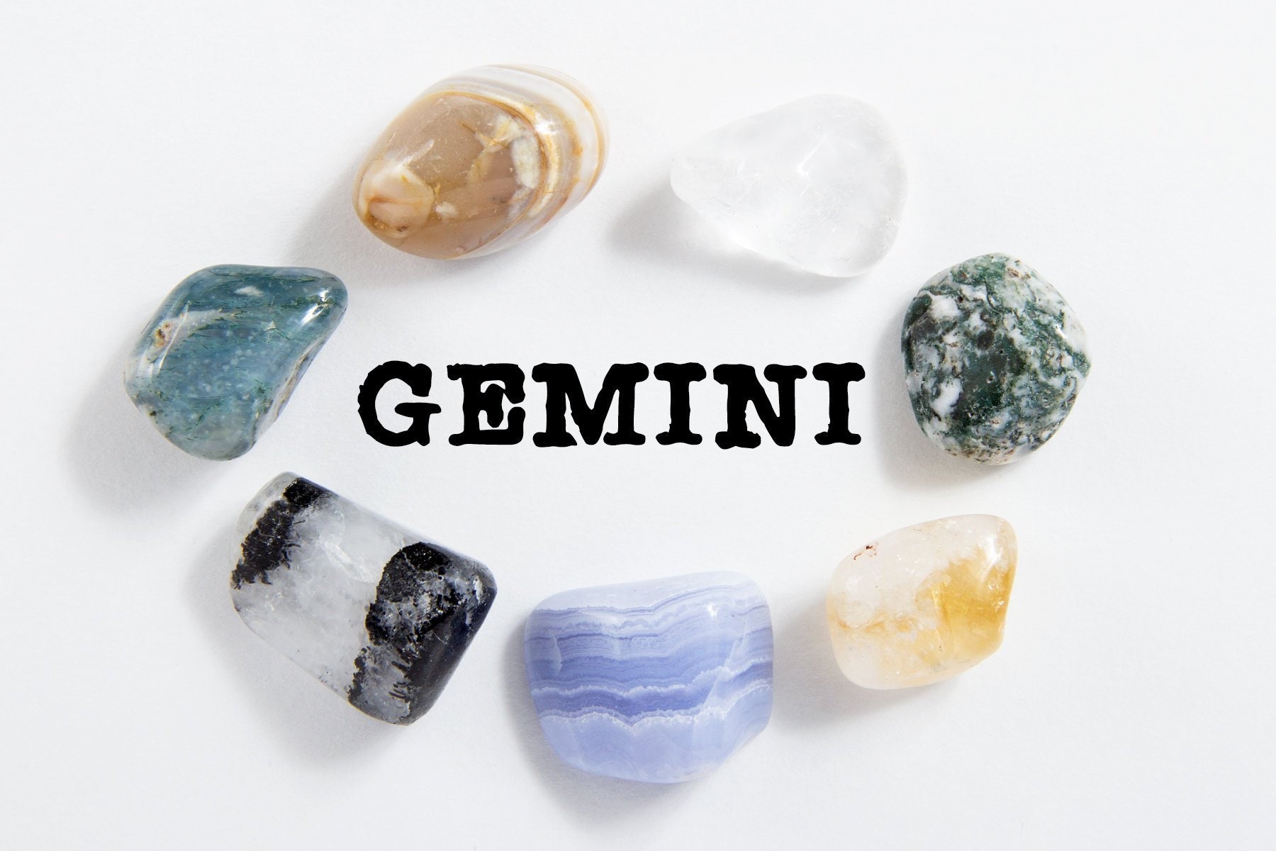 Gemini Healing Crystals and Gemstone Gift for Her Best Small Etsy