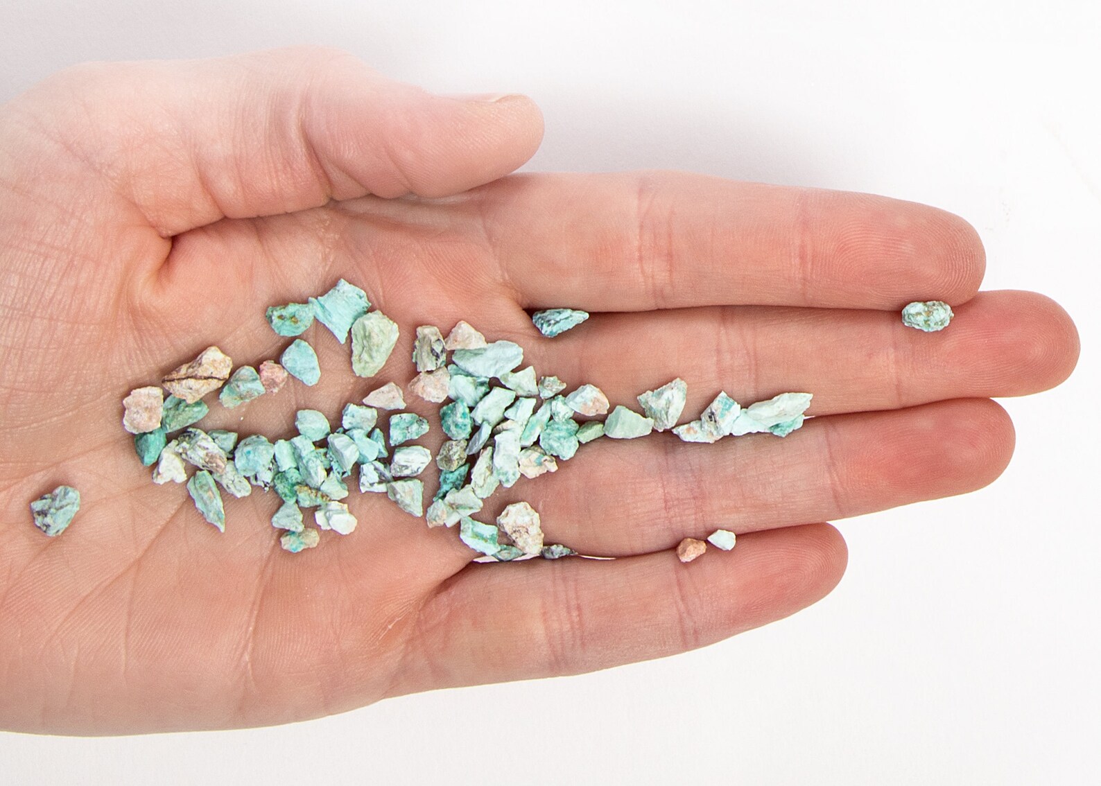 Bulk Turquoise Crystal Chips 1/2 Pound COARSE Crushed Rough Etsy