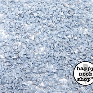 Angelite Crystal Chips, COARSE Crushed Rough Healing Gemstone, New Age Raw Rocks, Stones, DIY Orgonite Supply, Ships from USA