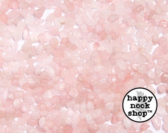 Rose Quartz Crystal Chips, TUMBLED Healing Gemstones, New Age Polished Semi-Precious Rocks, DIY Orgonite Supply, Ships from USA