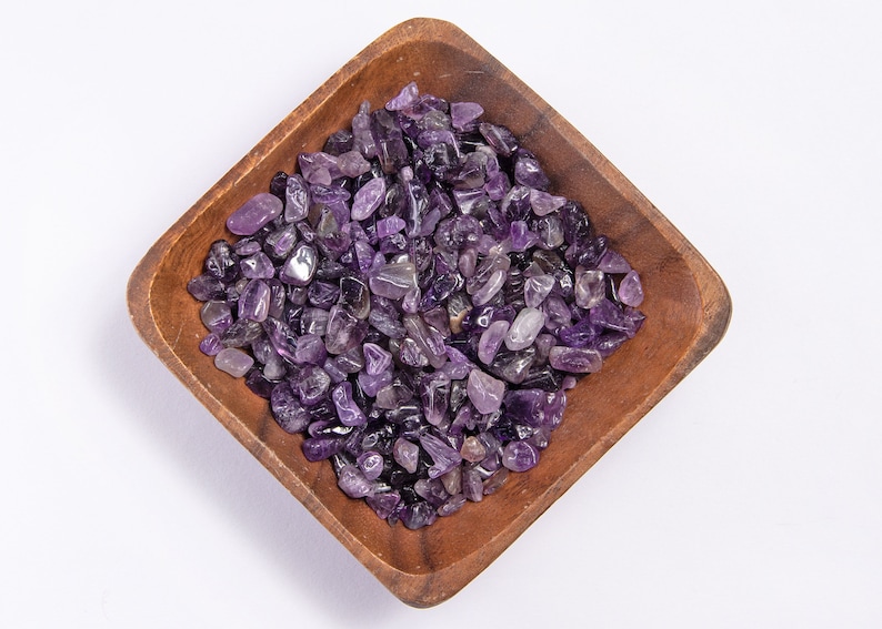 Amethyst Crystal Chips 3 Ounces TUMBLED Healing Gemstones Etsy