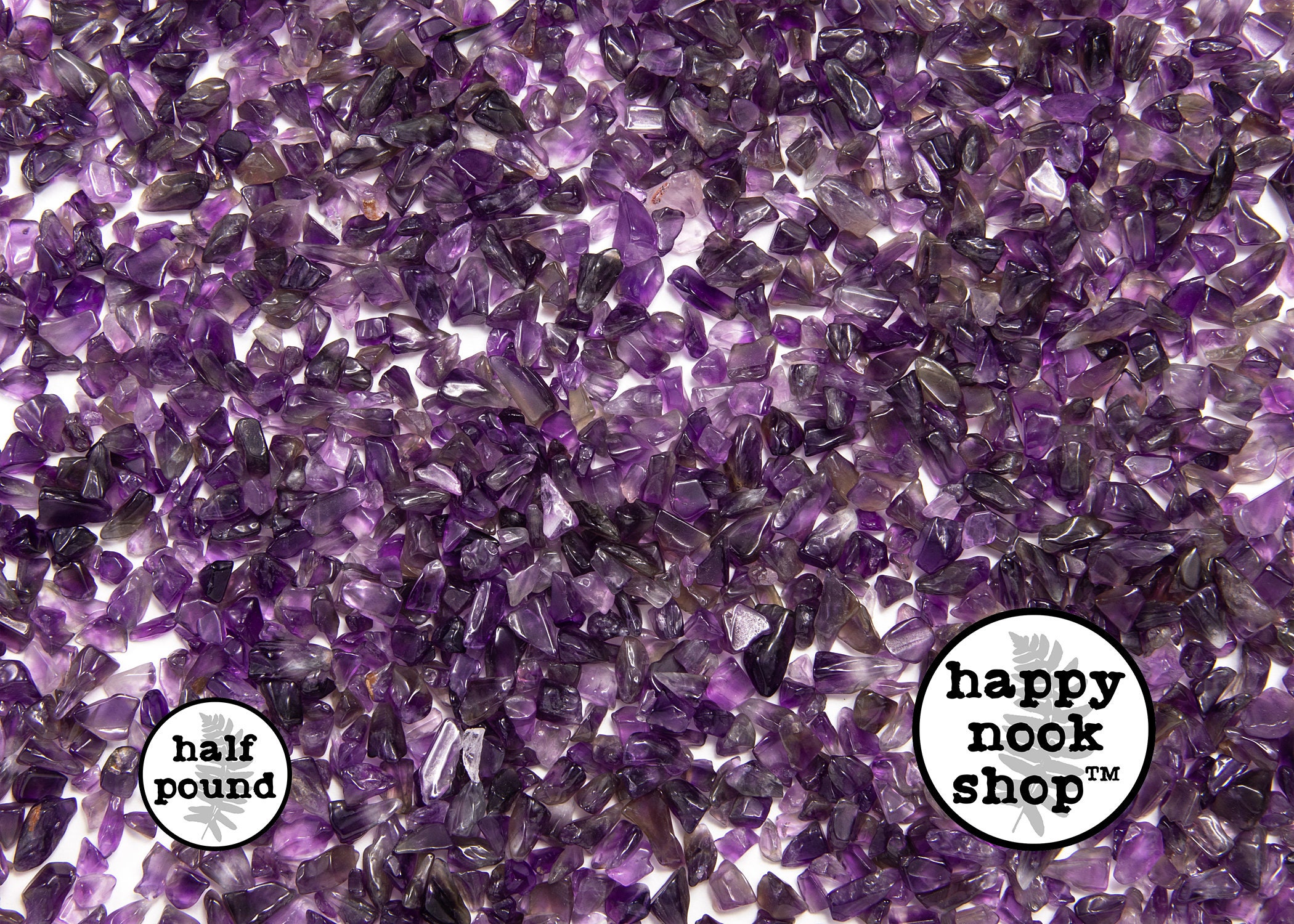 Bulk Amethyst Crystal Chips, 1/2 Pound TUMBLED Healing Gemstones, New…