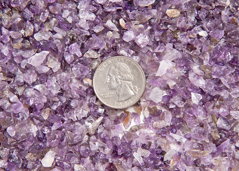 Amethyst Crystal Chips 3 Ounces COARSE Crushed Rough Healing Etsy