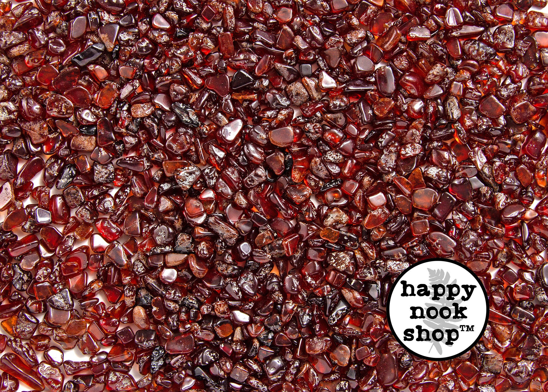 Orange Garnet Crystal Chips, 3 Ounces TUMBLED Healing Gemstones, New …