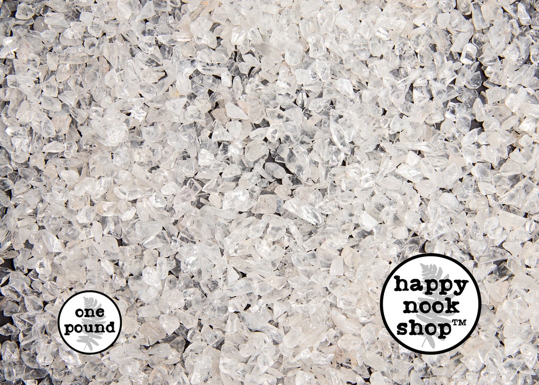 Quartz Crystal Chips, Bulk 1 Pound TUMBLED Healing Gemstones, New Age