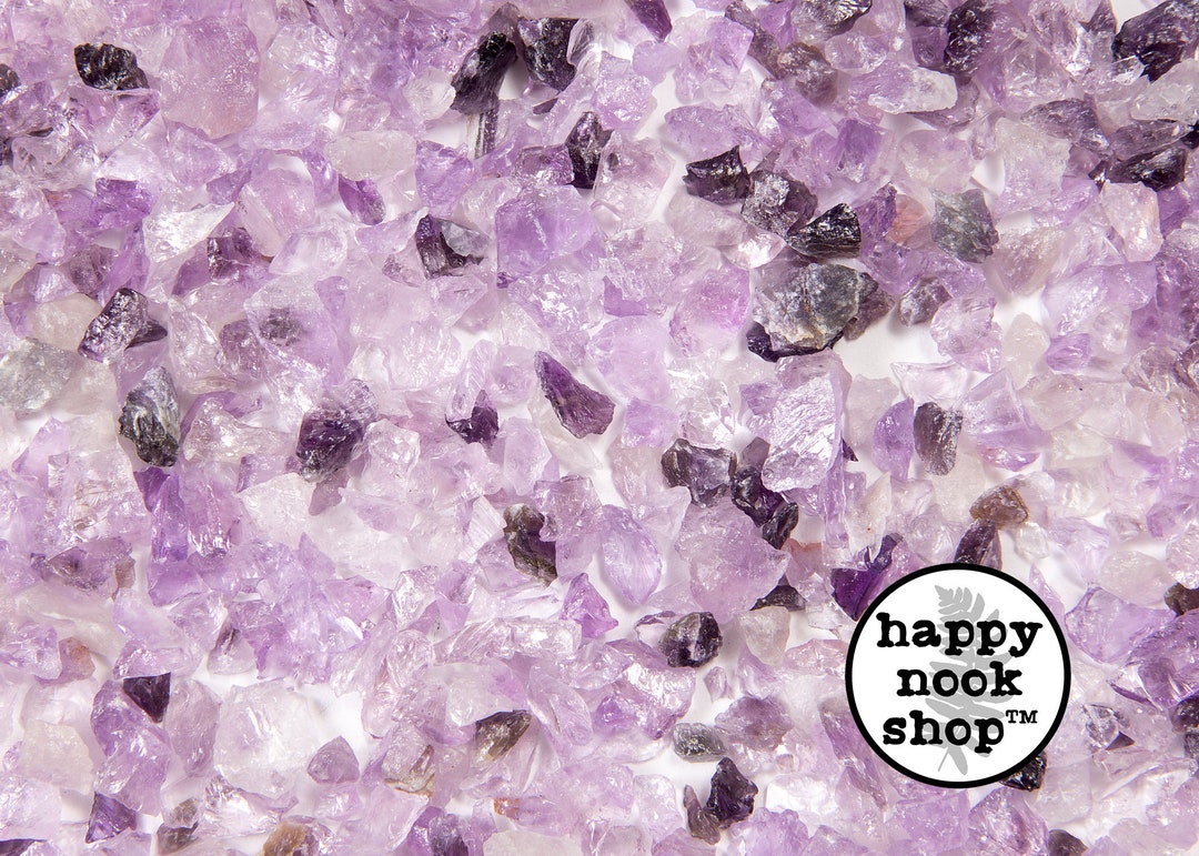 Amethyst Crystal Chips, EXTRA COARSE Crushed Rough Healing Gemstone ...