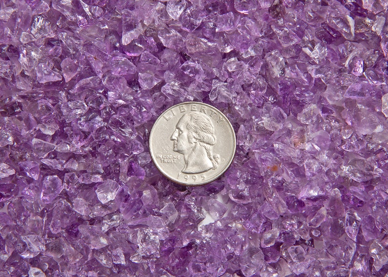 Bulk Amethyst Crystal Chips 1/2 Pound COARSE Crushed Rough Etsy