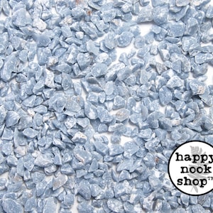 Angelite Crystal Chips, EXTRA COARSE Crushed Rough Healing Gemstone, New Age Raw Rocks, Stones, DIY Orgonite Supply, Ships from usa