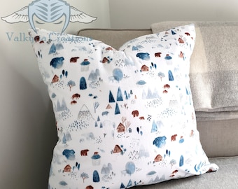 Forest Dreamscape Minky Throw Cushion Pillow Cover- 18"x18"