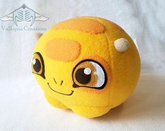 Facebook Golden Yellow Fugu Hatch Sticker Plush - Handmade