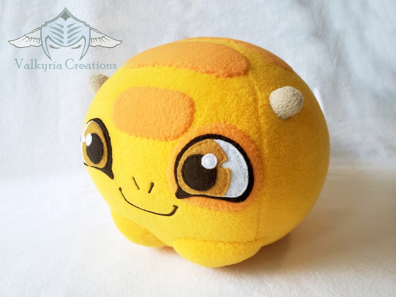 Facebook Golden Yellow Fugu Hatch Sticker Plush Handmade image 1