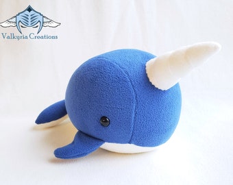Narwhal Whale Plush toy - Handmade