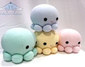 Plain Octopus Plush - Handmade