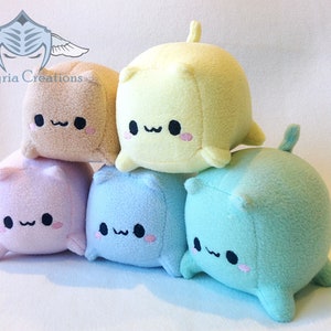 Floppa Plush Toy Cute Cartoon Cat Plushie Cube Square Stuffed Dolls For  Children And Friend Birthday Gift