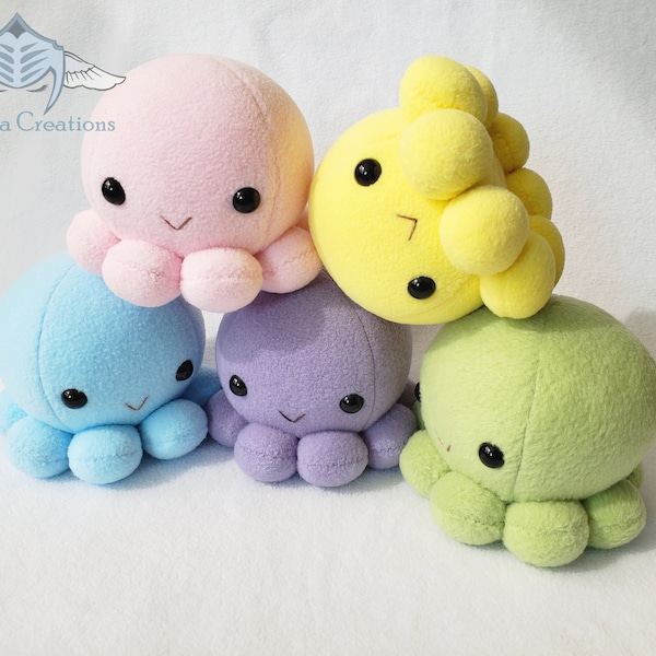 Plain Octopus Plush - Handmade