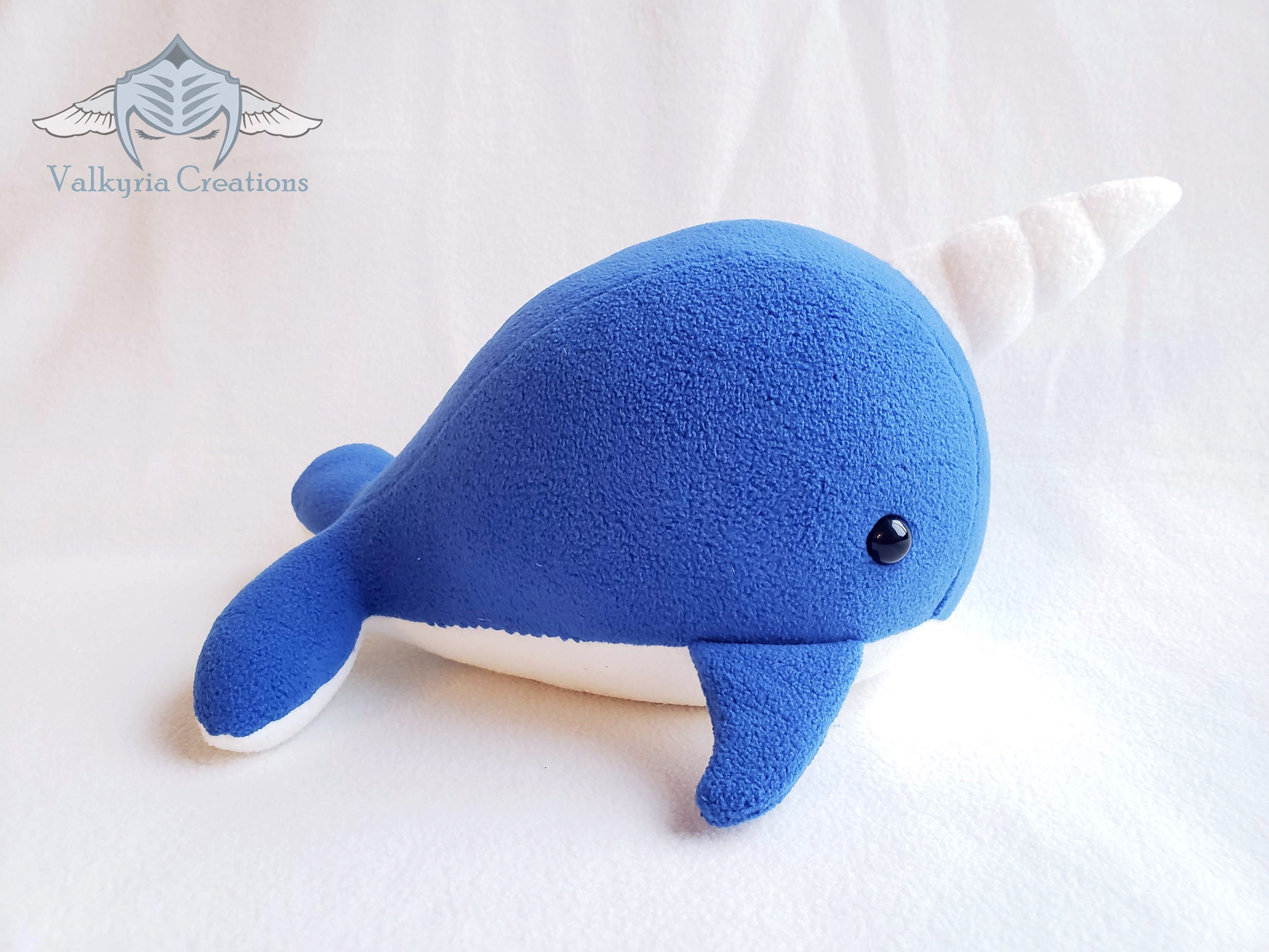 Narwhal Whale Plush toy Handmade Etsy