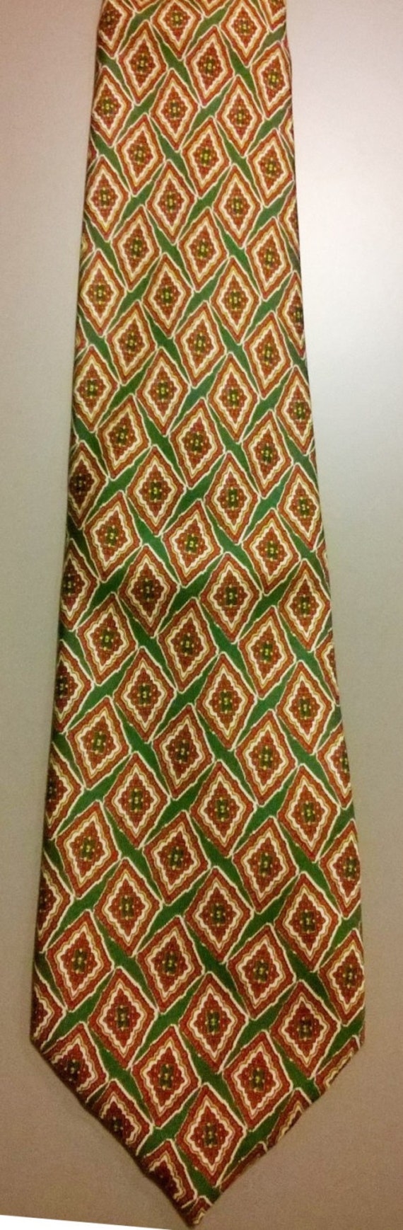 Original 70's VALENTINO Vintage silk tie. Multicol