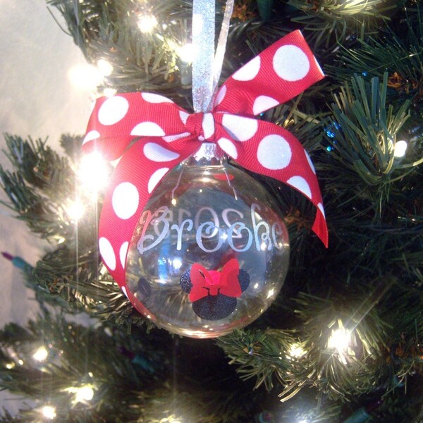 Minnie Mouse Ornament Etsy