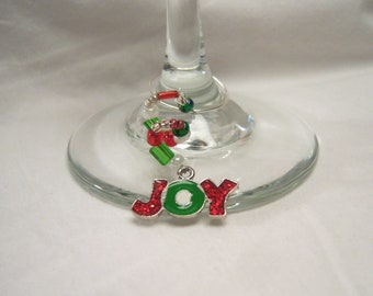 Christmas Wine Charms