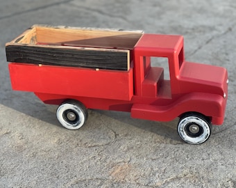 Vintage Red Truck Wood Handmade