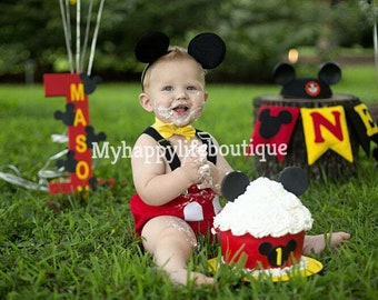 mickey smash cake outfit