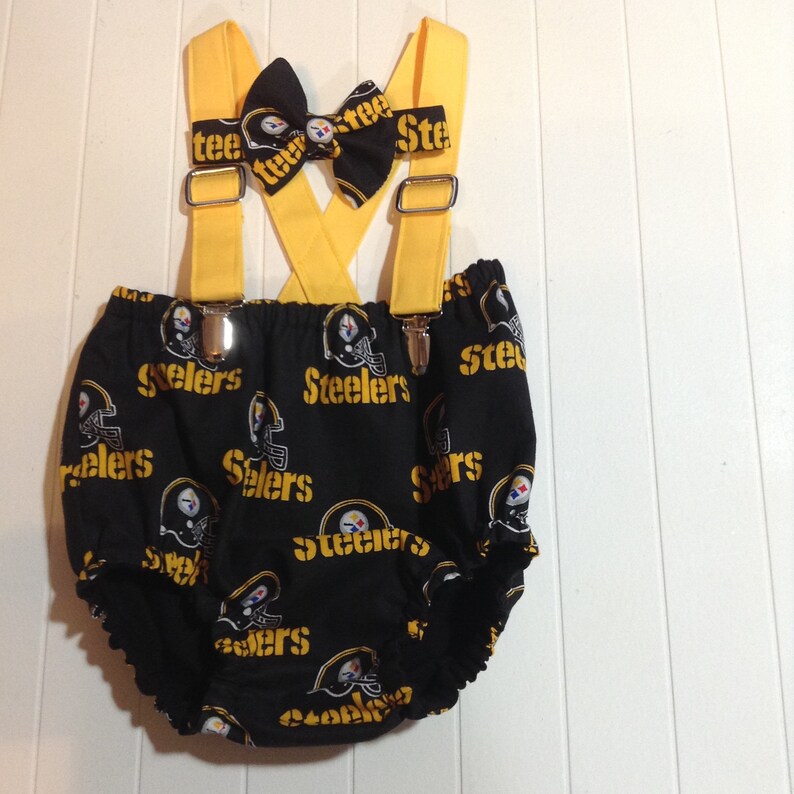 boys first birthday Pittsburg Steelers football cake smash boys clothing Boys cake smash outfit photo prop