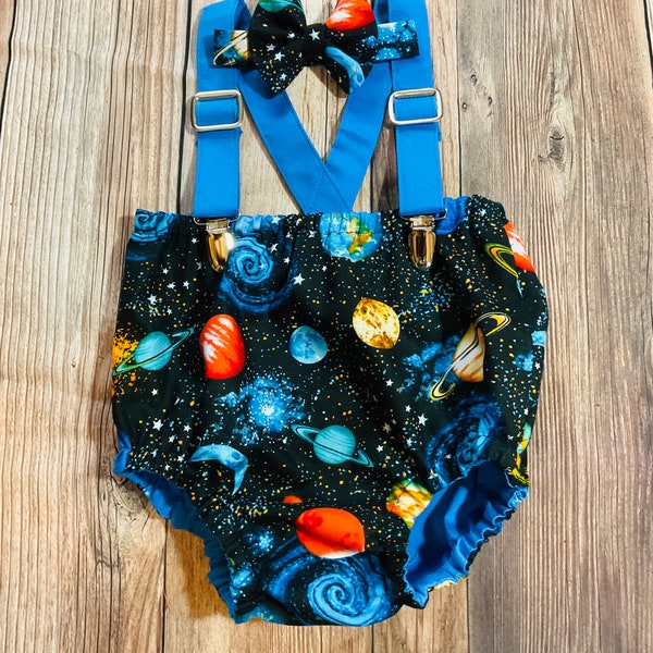 Solar System , Planets cake smash set, Planets cake smash outfit,  Boys clothing, Photo prop