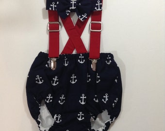 NAUTICAL CAKE SMASH outfit for boys, boys anchor cake smash birthday, boys clothing