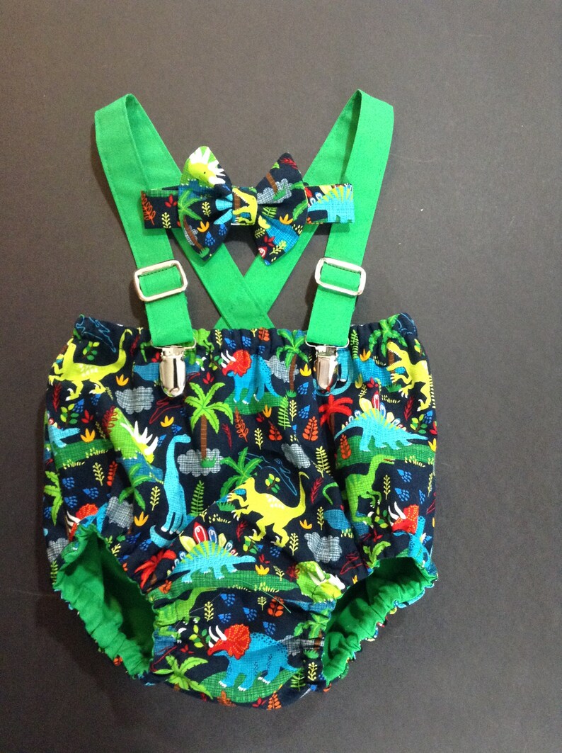 Boys DINOSAUR CAKE SMASH set boys clothing birthday outfit