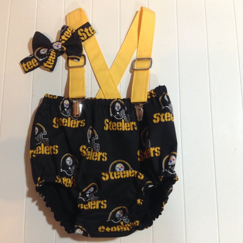 boys first birthday Pittsburg Steelers football cake smash boys clothing Boys cake smash outfit photo prop