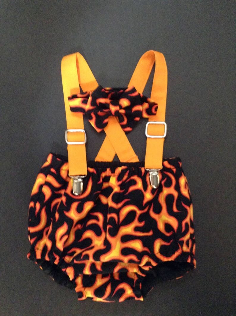 boy on fire cake smash set flame cake smash flame boys diaper cover photo prop Boys cake smash set