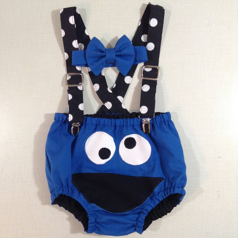 cookie monster cake smash outfit