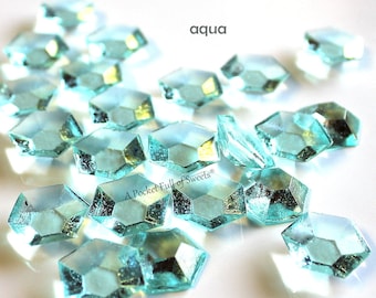 Bleu oeuf de Robin, Shower nuptiale, Diamants en isomalt, Shower de bébé losanges, Décoration pour cupcake, Diamants en sucre, Pierres précieuses en sucre, Décoration pour gâteau de mariage