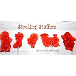 Clear Toy Candy, Stocking Stuffer, BARLEY Sugar Candy, Christmas Party Favor, Barley Lollipops, Christmas Gift, For Grandma Grandpa