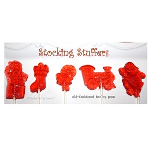 Clear Toy Candy, Stocking Stuffer, BARLEY Sugar Candy, Christmas Party Favor, Barley Lollipops, Christmas Gift, For Grandma Grandpa