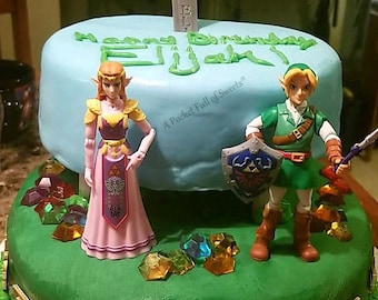 Legend of Zelda Cake Topper Rupees Sugar Gems Sugar Jewels - Etsy Australia