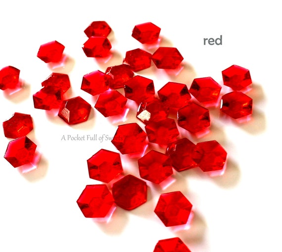 Isomalt Cake Topper, Sugar Diamonds For Cake, Cupcake Toppers, Red Crystals, Cookie Decor, Sugar Gemstones, Wedding Cake, Bridal Shower Cake Il_570xn