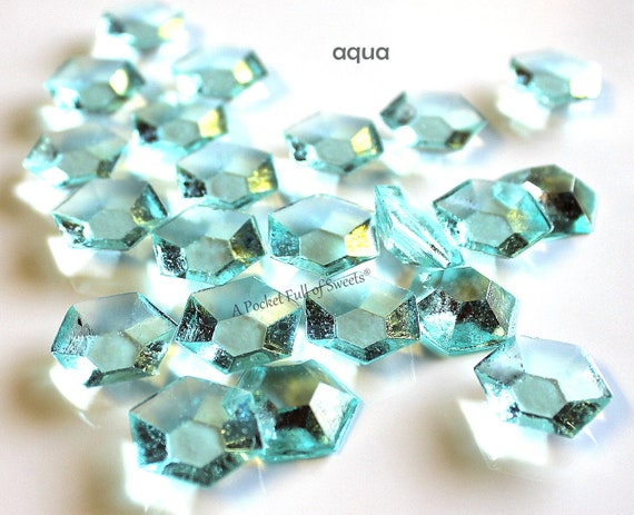 Candy Gems, Sugar Diamonds, Robin's Egg Blue, Bride and Co, Sugar Gems For Cake, Cupcake Decorator, Cake Decoration, Wedding Cake Topper Il_570xn