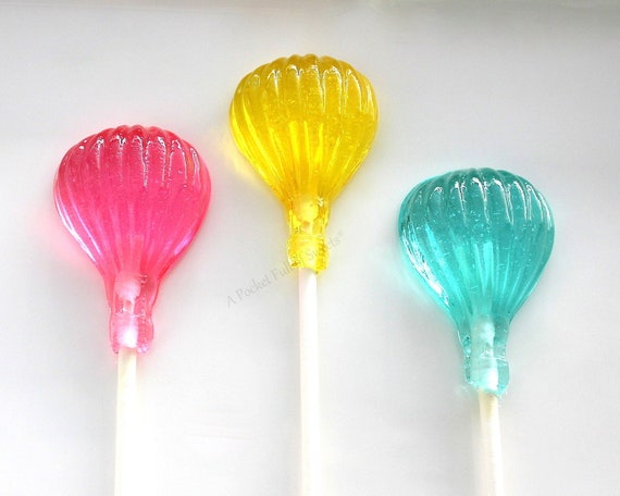 Hot Air Balloon Baby Shower, NON GMO, 15 Hot Air Balloon Favors, Hot Air Balloon First Birthday, Hot Air Balloon Wedding Favor, Barley Sugar Il_570xn