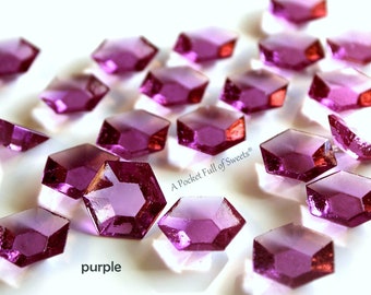 Purple Gems, Cookie Decor, Wedding Cake Decorations, Cupcake Toppers, Bridal Shower Cake Topper, Baby Shower Cake, Sugar Decorations, Plum