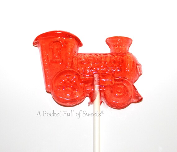 Clear Toy Candy, Original Barley Sugar Pops, Christmas Party Favors, Stocking Stuffer, Holiday Candy, 10 Barley Pops, Edible Christmas Gifts Il_570xn