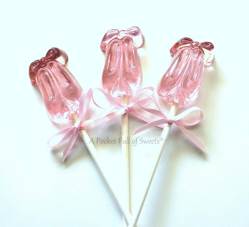 14 BALLERINA Party Favors, NON-GMO, Ballerina Baby Shower, Sugar Plum Fairy, Ballerina Party Decorations, Slippers, Birthday Party Favor Pink -light