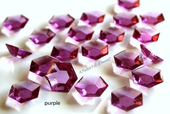 Sugar Gems, Wedding Cake Topper, Cupcake Decorations, Sugar Diamonds, Amethyst Birthstone, Sugar Jewels, Baby Shower Cake Decorations Il_570xn