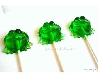 Frog Birthday Party Favors, NON GMO, Frog Baby Shower, Toad Birthday, Frog and Toad Birthday, Princess And The Frog Birthday, 12 Lollipops