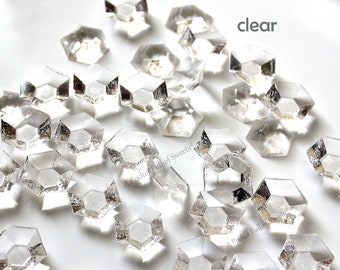 Clear Isomalt Cake Topper, Candy Gems, Wedding Cake Topper, Denim and Diamonds Party, Cake Decorations, Bridal Shower, Faceted Gems, NON GMO
