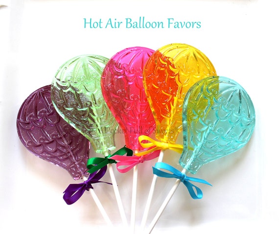 Hot Air Balloon Birthday, Hot Air Balloon Baby Shower, Hot Air Balloon Wedding, First Birthday, Centerpiece, Favors, 4 JUMBO Lollipops Il_570xn