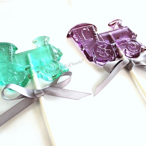 Train Birthday Party Favor, Train Baby Shower, 10 Train Party Favors, Train Cake Topper, Transportation Birthday Party Favor, Vegan